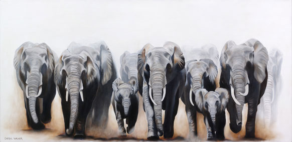 Walking off the Canvas - African Elephants
1.8m x 0.88m
SOLD